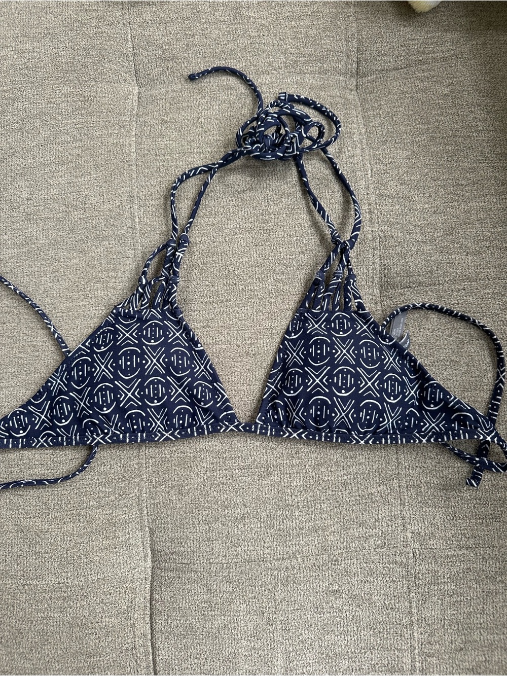 aerie Dark Navy Triangle Bikini Top
